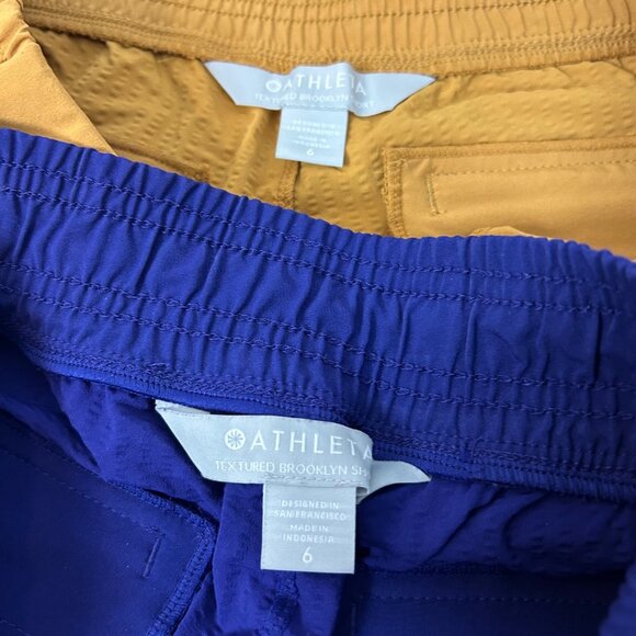 Athleta Lot of 2: Textured Brooklyn Shorts Yellow & Purple Size 6 Women's - Picture 4 of 4